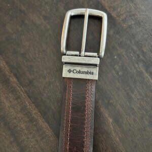 Men's Columbia Brown/Black Reversible Leather Belt size 38 Like New